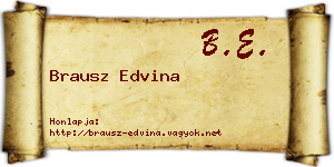 Brausz Edvina névjegykártya
